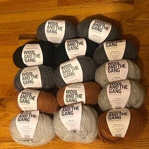 Wool and the Gang NWT Lot of 14 Feeling Good Yarn 70% Alpaca Retail $25/skein